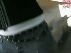 Smoking hot brunette slut street candid booty
