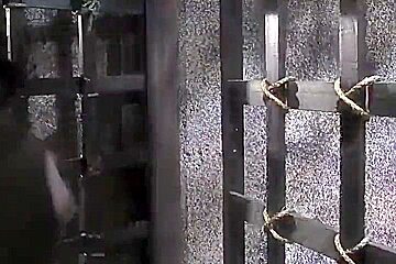 Solo scene: Female prisoner plays with her pussy