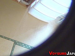 Spied On Japanese Babe Fingers Her Hairy Cunt And