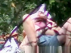 Spying couple fuck