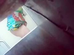 Spying my Step mom fingering in toilet