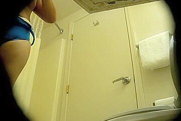 Spying on my chick in water closet