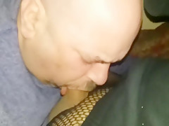 Step dad's friend blowing me 2 cum swallow