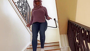 StepMom and Step daughter take turns to enjoy thick white dick