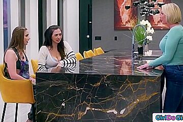 Stepsisters Are Gonna Fuck Their Stepmom With Mellanie Monroe, Chloe Surreal And Laney Grey