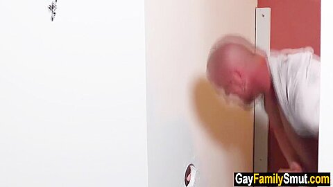 Stepson Finds Out Papa Visits Glory Hole