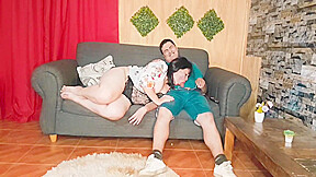 Stepson Has An Erection While Watching A Movie With His Stepmom