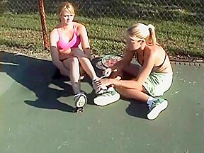 Stinky wet tennis feet