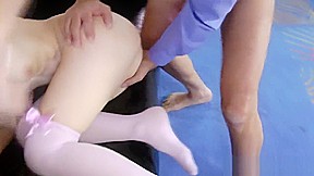 Stockings teen 18+ spunk soak