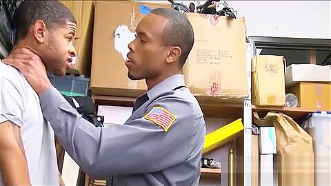 Straight Black Twink With A Huge Cock Fucked By Gay Loss Prevention Officer