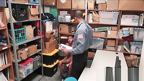 Straight Black Twink With A Huge Cock Fucked By Gay Loss Prevention Officer