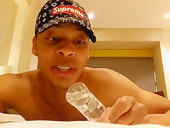Straight Guy tries ANAL PLAY with bottle