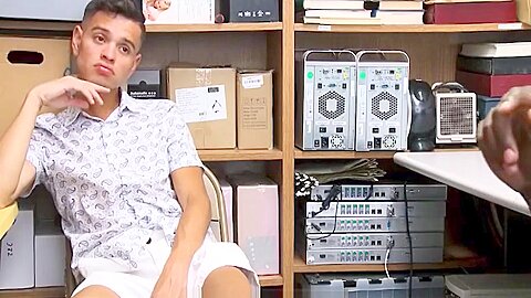 Straight Latino Boy With A Huge Cock Caught Shoplifting Fucked By Black Gay Security Officer