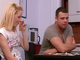 Strip poker with his GF and Step mom leads to dildo fucking