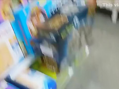 Stroking pecker to girls in the public store