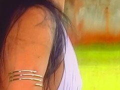 Stunning Woman In Fishnet Stockings Needed A Good Fucking On A Hot Day With Dark Haired