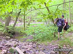 Sunny Day - Redhead French Gf Blows Penis In The Woods