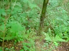 Swallow cum in the woods