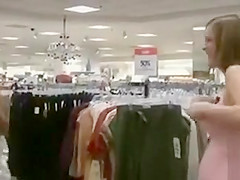 Sweet British babes flash in public