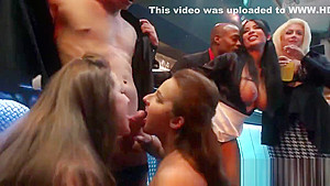 Sweet idols give head and enjoy pounding and groupsex