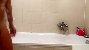Take bath with lot of bubbles