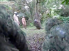 Tattooed Army Jock Fucks Bottoms Asshole Outdoor After Bj