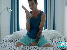 Tattooed Boy Noah Fucks His Ass With Dildo And Does Self Penetration! 10 Min