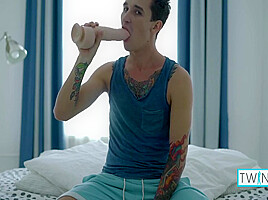 Tattooed Boy Noah Fucks His Ass With Dildo And Does Self Penetration! 10 Min