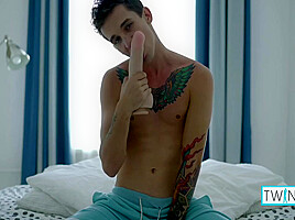 Tattooed Boy Noah Fucks His Ass With Dildo And Does Self Penetration! 10 Min
