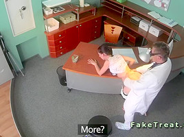 Tattooed back patient fucked in fake hospital