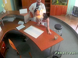 Tattooed back patient fucked in fake hospital
