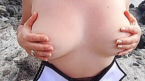 Teacher Flash Big Tits Ass Pussy On Sex Education Lesson On The Beach!