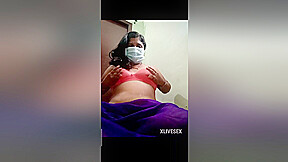 Telangana Telgu Married Aunty Show His Nature Boobs