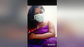Telangana Telgu Married Aunty Show His Nature Boobs