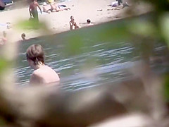 Tender nudist girl got filmed by a