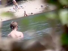Tender nudist girl got filmed by a
