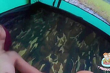 Thai Couple Have Outdoor Sex In The Tent Near The Lake  Public Alert!