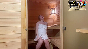 The Husband Went To The Store And His Friend Fucked His Pregnant Wife In The Sauna!