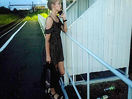 The Puzzled Cutie Was Waiting For The Train And Got A Hot Cock And A Pussy In Public