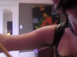 Three Fuckable Lesbian Girls Are Spanking Each Other And Having Fun With A Strap On