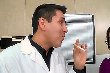 Throat bang milf in dick sucking porn movie in office
