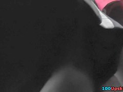 Throat-watering a-hole up pink petticoat