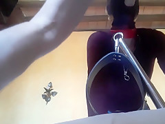 Tied To A Machine Masked And Hooded She Has To Suck A Big Dick