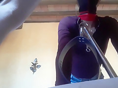 Tied To A Machine Masked And Hooded She Has To Suck A Big Dick