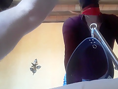 Tied To A Machine Masked And Hooded She Has To Suck A Big Dick