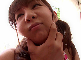 Tied up Asian cutie pleasing a sexy stud by Japanese tight Pussies
