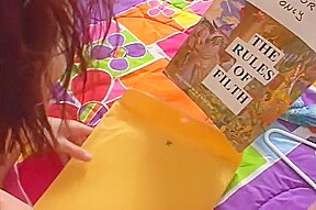 Tight Little Brunette Rubs Her Clit Then Finds A Glory Hole