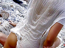 Tight Pussy Egyptian teen 18+ Gets Fucked On The Beach