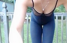 Tight firm ass in tight leggins ass butt cameltoe behind