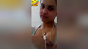 Today Exclusive- Cute Desi Girl Showing Her Boobs On Video Call